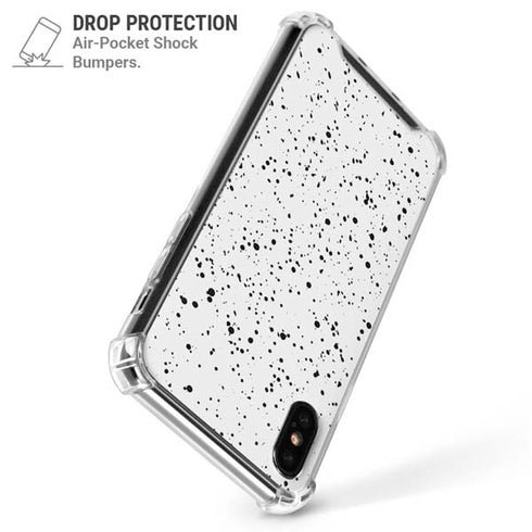 White Speckle iPhone XS Max Clear Case